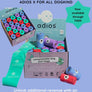Adios Compostable poo bags ~ Counter Top Stand including 50 Loose rolls (mixed selection)